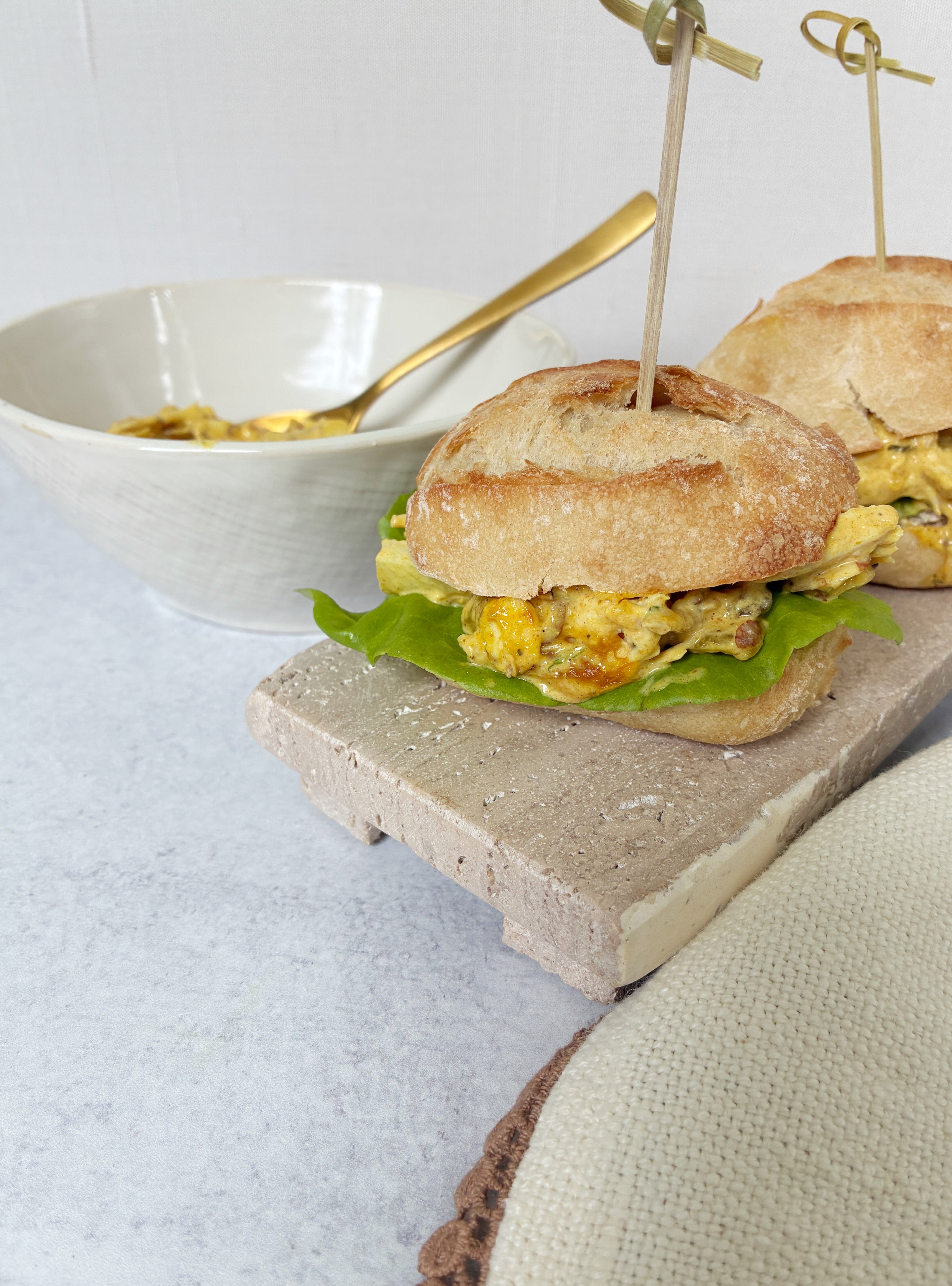 Coronation Chicken Tea Sandwiches